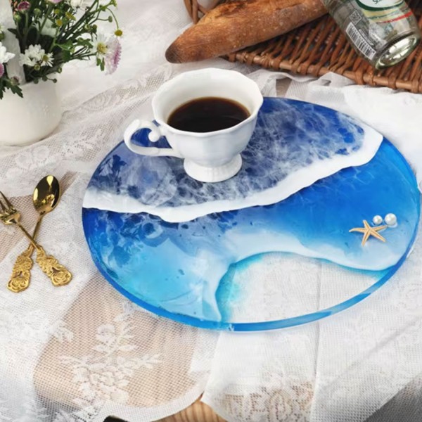 Tahtakale Toptancı Epoksi Silikon Kalıp  YERLİ ÜRETİM Yuvarlak Tepsi Kalıbı Düz 26.5 CM