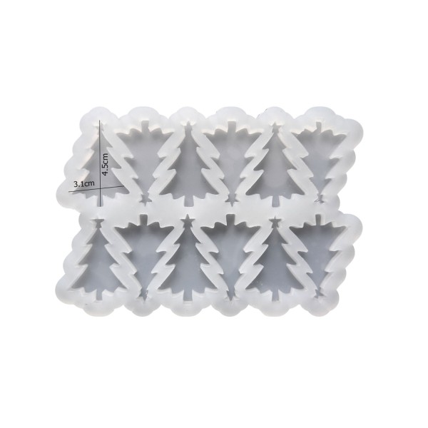 Tahtakale Toptancı Epoksi Silikon Kalıp Çoklu Yılbaşı Çam Ağacı Kalıbı 12 Li