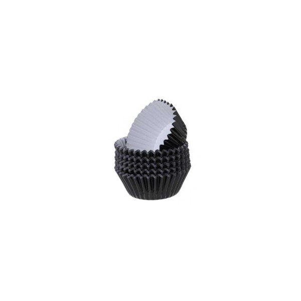 Tahtakale Toptancı Metalik Folyo Cupcake Kalıbı Muffin Pet Kapsül No:3 (150 Adet)  Siyah