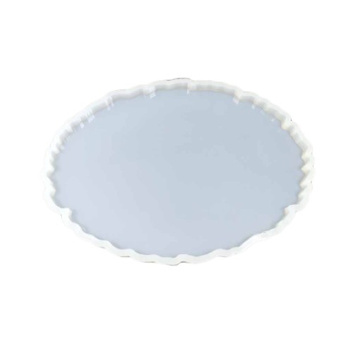 Epoksi Silikon Kalıp Oval Dalgalı Tepsi  (Supla) Kalıbnı  YERLİ 25x33.5 CM
