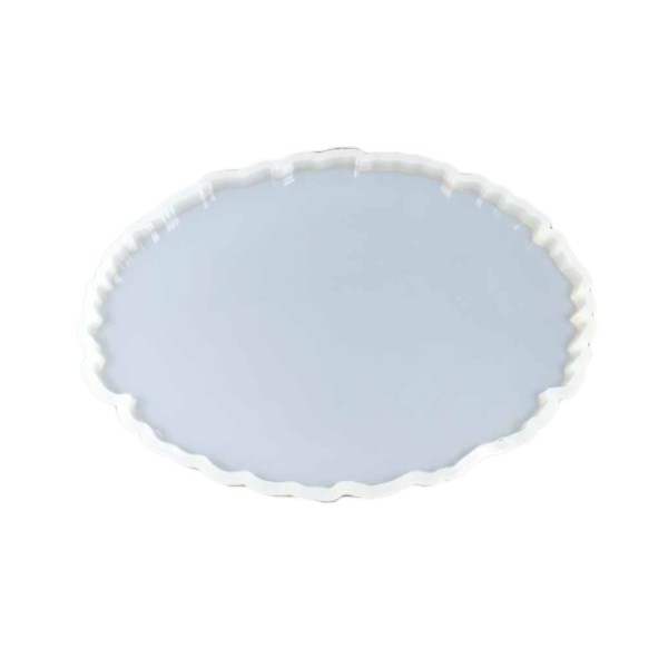 Tahtakale Toptancı Epoksi Silikon Kalıp Oval Dalgalı Tepsi  (Supla) Kalıbnı  YERLİ 25x33.5 CM