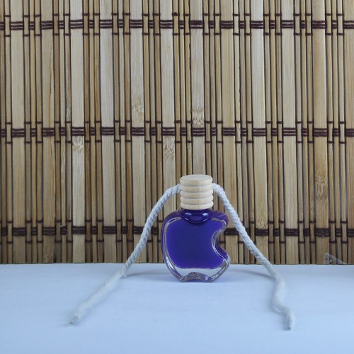 Cam Şişe Parfüm Şişesi Ahşap Kapaklı İpli Apple Modeli  (25 Adet)