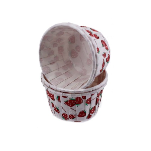 Cupcake Kalıbı Orta Boy 50*39 MM DESENLİ (100 Adet) Çilek Desenli Cupcake Kalıbı Orta Boy 50*39 MM DESENLİ (100 Adet) Çilek Desenli