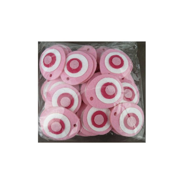 Tahtakale Toptancı Keçeden Nazar Boncuğu (50 Adet)  Pembe