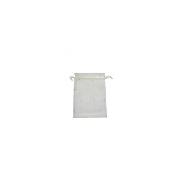 Tahtakale Toptancı Kına Çerez Kesesi Organze Taşlı 9X12 Cm (50 Adet)  Krem