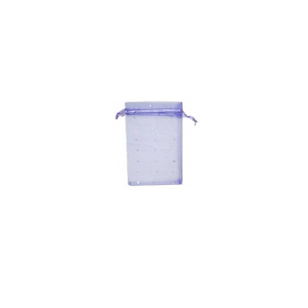 Tahtakale Toptancı Kına Çerez Kesesi Organze Taşlı 9X12 Cm (50 Adet)  Lila