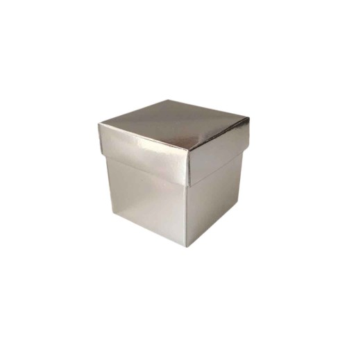Komple Karton Kutu Düz Renk 6X6X6 CM (25 Adet) Gümüş Komple Karton Kutu Düz Renk 6X6X6 CM (25 Adet) Gümüş