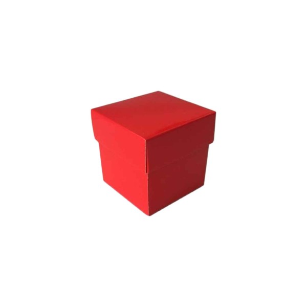 Tahtakale Toptancı Komple Karton Kutu Düz Renk 6X6X6 CM (25 Adet)  Kırmızı
