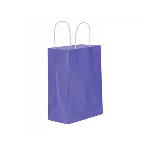Kağıt Hediye Çantası Düz Renk Battal Boy 31X41 CM (25 Adet)  Mor