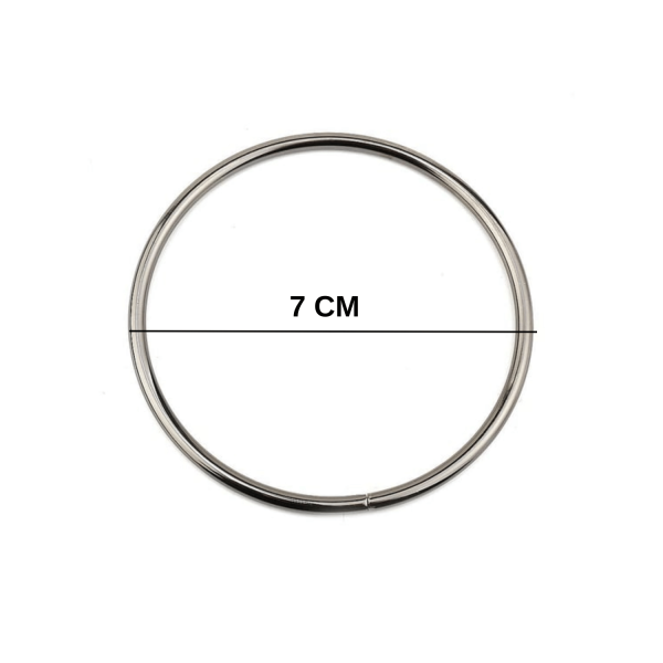 Tahtakale Toptancı Metal Halka Çanta Halkası 7 CM (25 Adet)  Gold