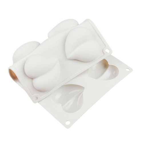 Silikon Kek Kalıp Çikolata Bombeli Desenli Kalp Kalıbı Mum Şeker Ham. Taş Tozu Kalıbı 8 Li