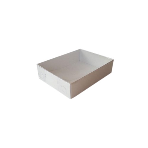 Asetat Kapaklı Karton Kutu 9x12x3 CM (25 Adet)  Beyaz