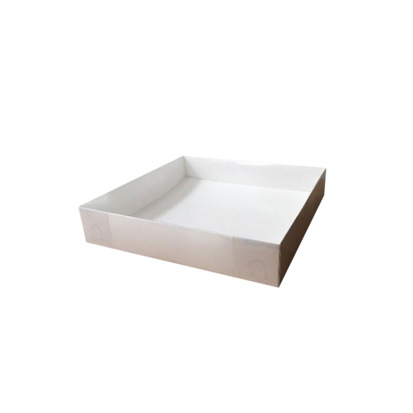 Tahtakale Toptancı Asetat Kapaklı Karton Kutu Havlu Kutusu 25X25X5 CM (10 Adet)  Beyaz