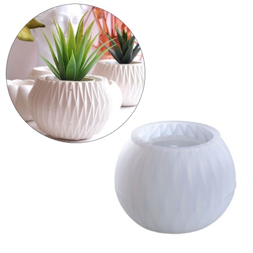 Epoksi Beton  Taştozu Saksı ve Kavanoz Silikon Kalıbı 10.2X7,3