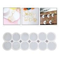 Tahtakale Toptancı Epoksi Reçine Silikon Kalıp Çoklu Yuvarlak Delikli Anahtarlık Kalıbı 4.5 CM 12 Li