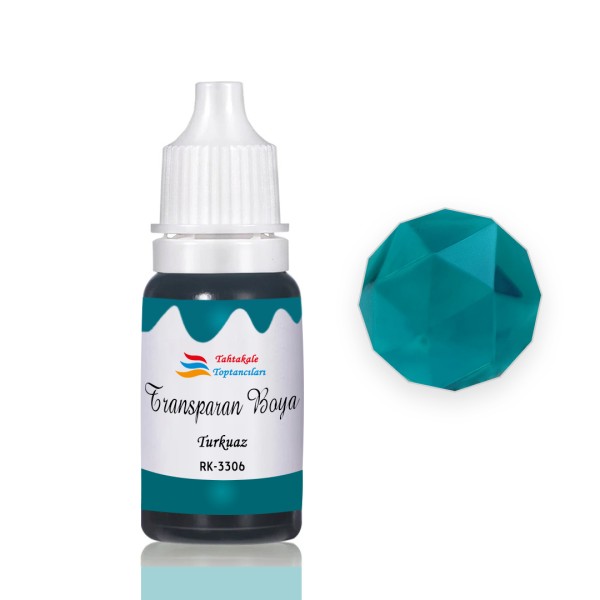 Tahtakale Toptancı Epoksi Reçine Transparan Boya Pigment Şeffaf Epoksi Boyası 20 ML  Turkuaz - 3306