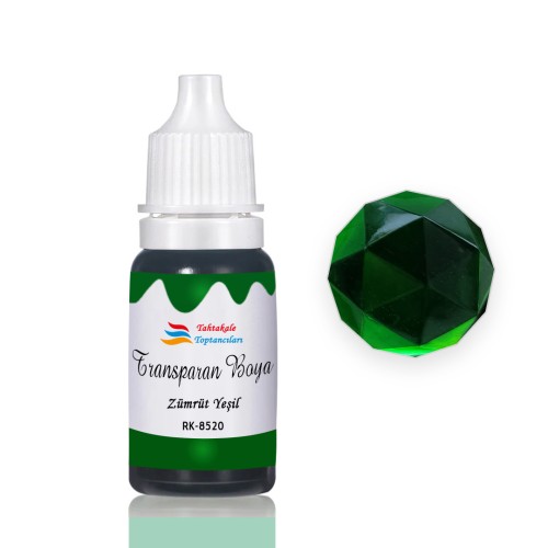 Epoksi Reçine Transparan Boya Pigment Şeffaf Epoksi Boyası 20 ML  Zümrüt Yeşil - 8520