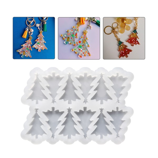 Tahtakale Toptancı Epoksi Silikon Kalıp Çoklu Yılbaşı Çam Ağacı Kalıbı 12 Li
