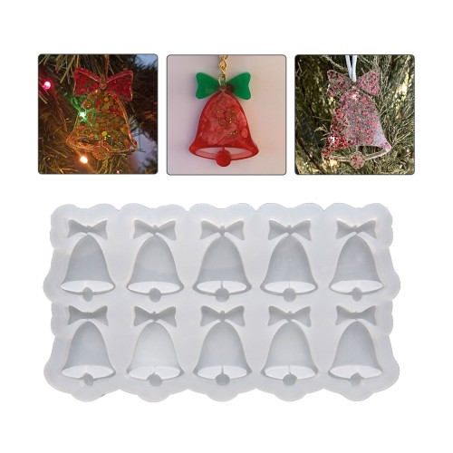Epoksi Silikon Kalıp Çoklu Yılbaşı Zili Kalıbı 10 Lu