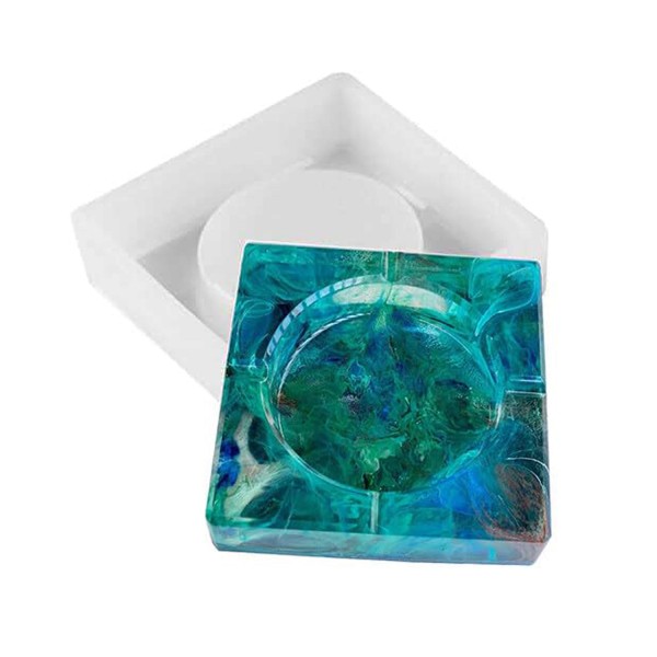 Tahtakale Toptancı Epoksi Silikon Kalıp Kare Küllük Kalıbı 10X10 CM