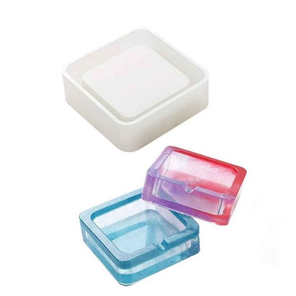 Tahtakale Toptancı Epoksi Silikon Kalıp Küllük Kalıbı Kare 9.8X3.2 CM