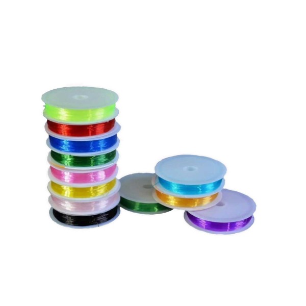 Tahtakale Toptancı Esnek Misina İp Lastik 0.8 MM (50 Metre)  Karışık Renk