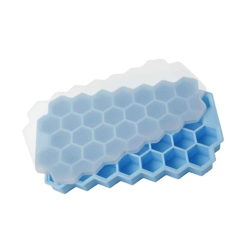 Kapaklı Petek 37 Delik Buz Küpü Tepsisi Silikon 20.5X12 CM