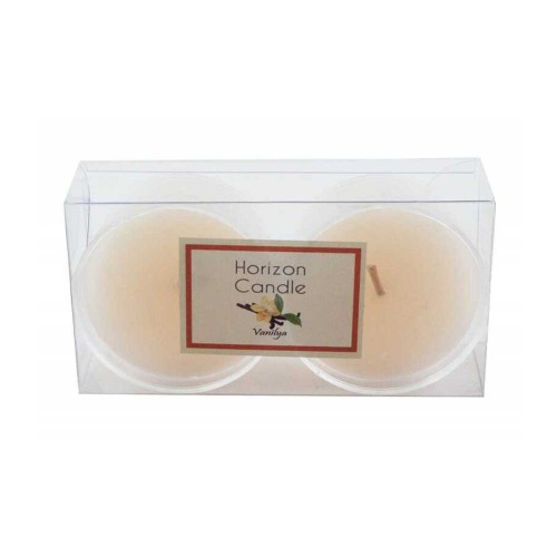 Kapsül Mum 3x5.5 CM  İkili  Akrilik Kapsül   Krem