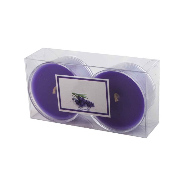 Tahtakale Toptancı Kapsül Mum 3x5.5 CM  İkili  Akrilik Kapsül   Lila
