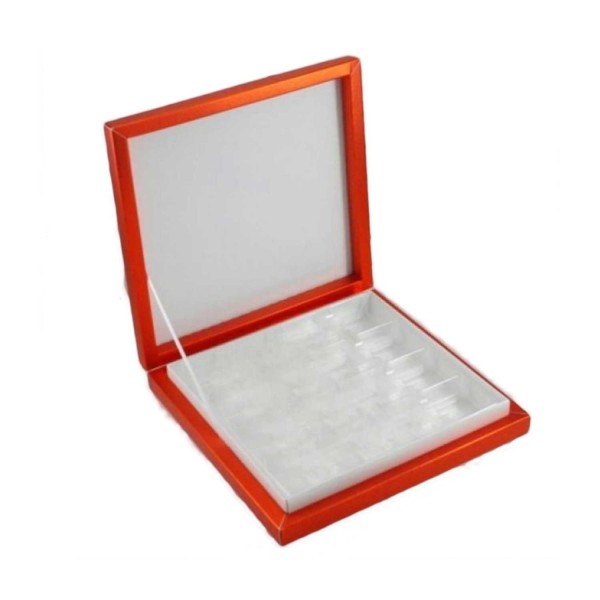 Tahtakale Toptancı Karton Çikolata Kutusu 9 lu Separatörlü 18X19 CM  Kırmızı