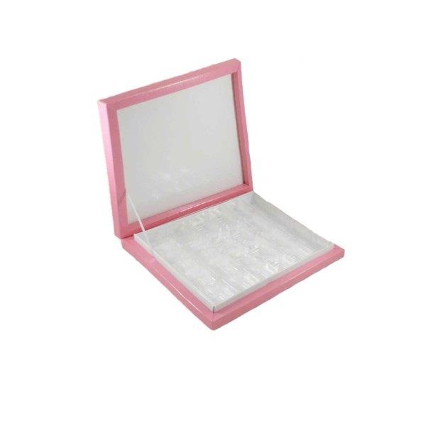 Tahtakale Toptancı Karton Çikolata Kutusu 9 lu Separatörlü 18X19 CM  Pembe