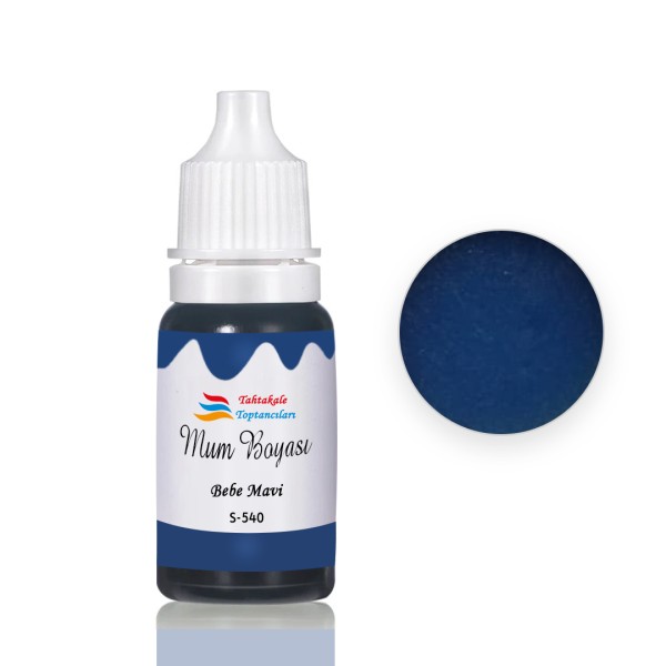 Tahtakale Toptancı Mum Boyası Sıvı Pigment Boya 20 ML  Bebe Mavi - S540