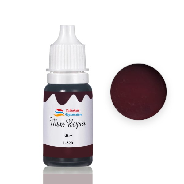 Tahtakale Toptancı Mum Boyası Sıvı Pigment Boya 20 ML  Mor - L320