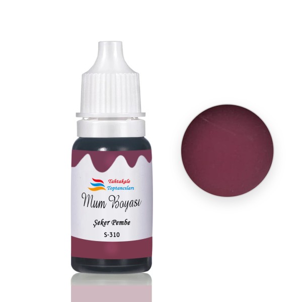 Tahtakale Toptancı Mum Boyası Sıvı Pigment Boya 20 ML  Şeker Pembe - S310