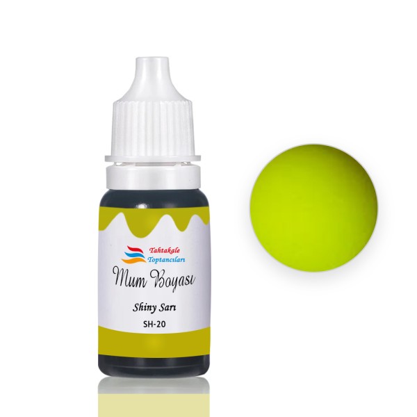 Tahtakale Toptancı Mum Boyası Sıvı Pigment Boya 20 ML  Shiny Sarı - SH20