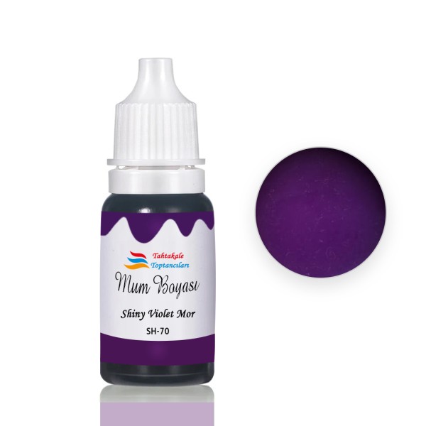 Tahtakale Toptancı Mum Boyası Sıvı Pigment Boya 20 ML  Shiny Violet Mor - SH70