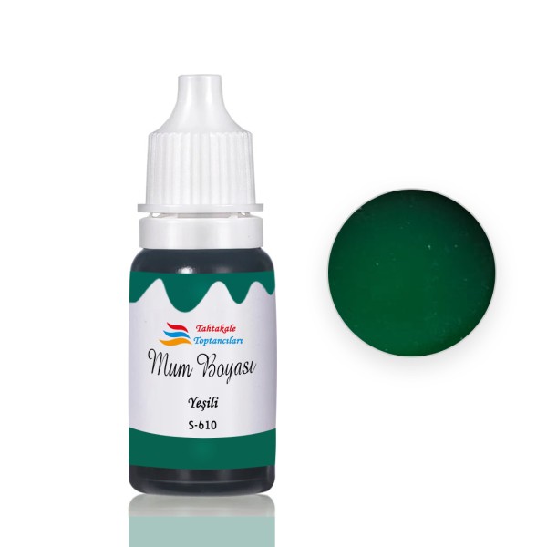 Tahtakale Toptancı Mum Boyası Sıvı Pigment Boya 20 ML  Yeşil - S610