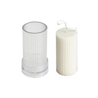 Tahtakale Toptancı Poli Karbon Mum Kalıbı Dik Çizgili 11X6 CM