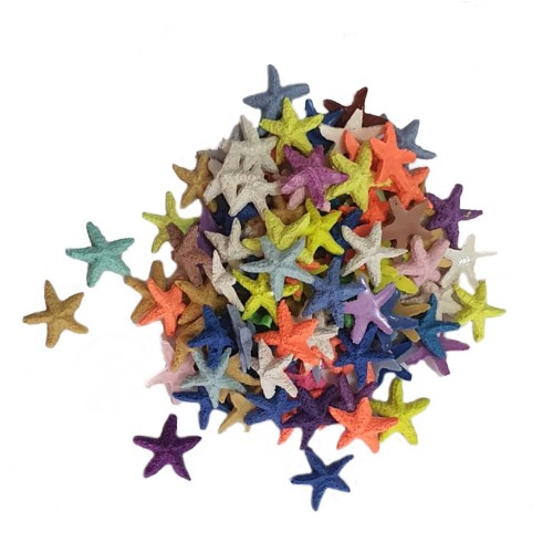 Polyester Deniz Yıldızı Tombul Model 2.2 CM (100 Adet)  Karışık Renk