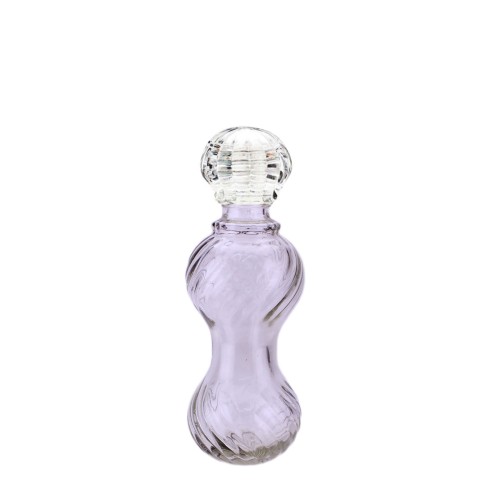 Şişe Cam Saray  Kapaklı  ÇİZGİ Desenli Vazo 100 CC (10 Adet)