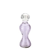 Tahtakale Toptancı Şişe Cam Saray  Kapaklı  NOKTA  Desenli Vazo 100 CC (10 Adet)