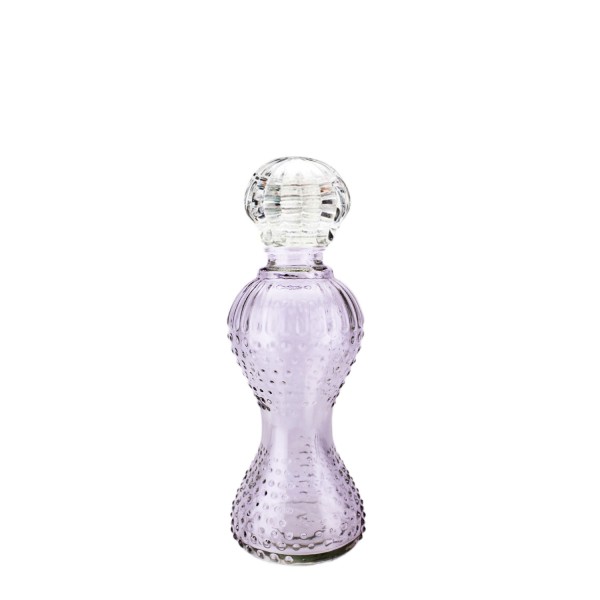 Tahtakale Toptancı Şişe Cam Saray  Kapaklı  NOKTA  Desenli Vazo 100 CC (10 Adet)