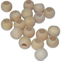 Tahtakale Toptancı Ahşap Ham Natural Boncuk 18 MM 100 GR
