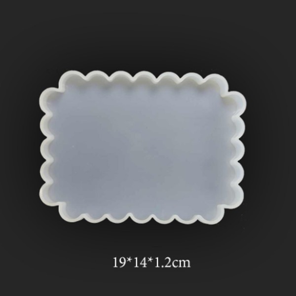 Tahtakale Toptancı Epoksi Silikon  Kalıp Fırfırlı  Tepsi Kalıbı 14 X 19 CM