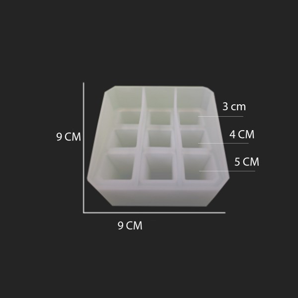 Tahtakale Toptancı Epoksi Silikon  Kalıp Makyaj Ve Kalemlik Kutusu 9X9 CM