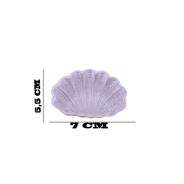 Tahtakale Toptancı Polyester İstiridye Deniz Kabuğu Şekilli 7 CM (25 Adet)  Sedef