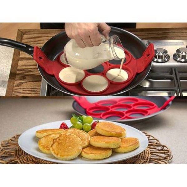 Tahtakale Toptancı Silikon Pancake Kalıbı Ve Pankek Pişirme Kalıbı Krep Kalıbı 7 li