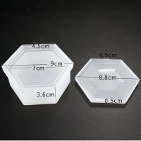 Tahtakale Toptancı Silikon Reçine Altıgen Mücevher Saklama Kutusu Kalıp 8 CM Tahtakale Toptancı Silikon Reçine Altıgen Mücevher Saklama Kutusu Kalıp 8 CM