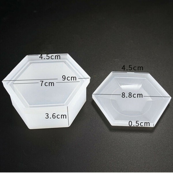 Tahtakale Toptancı Silikon Reçine Altıgen Mücevher Saklama Kutusu Kalıp 8 CM Tahtakale Toptancı Silikon Reçine Altıgen Mücevher Saklama Kutusu Kalıp 8 CM
