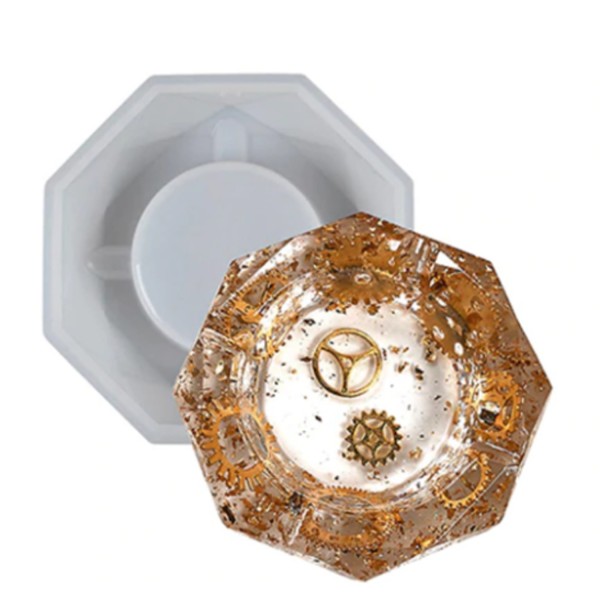 Tahtakale Toptancı Epoksi Silikon Kalıp Küllük Kalıbı Kristal  Model 13.5 CM